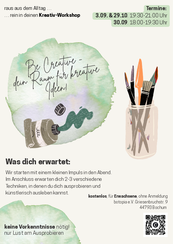 Mehr über den Artikel erfahren Be Creative – dein Raum für kreative Ideen